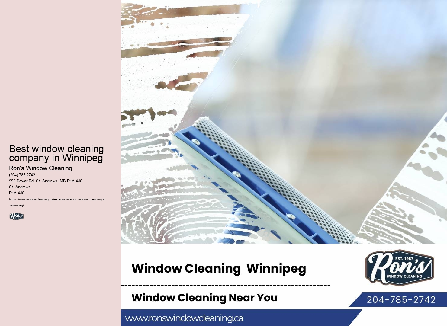 Eco-friendly window cleaning Winnipeg