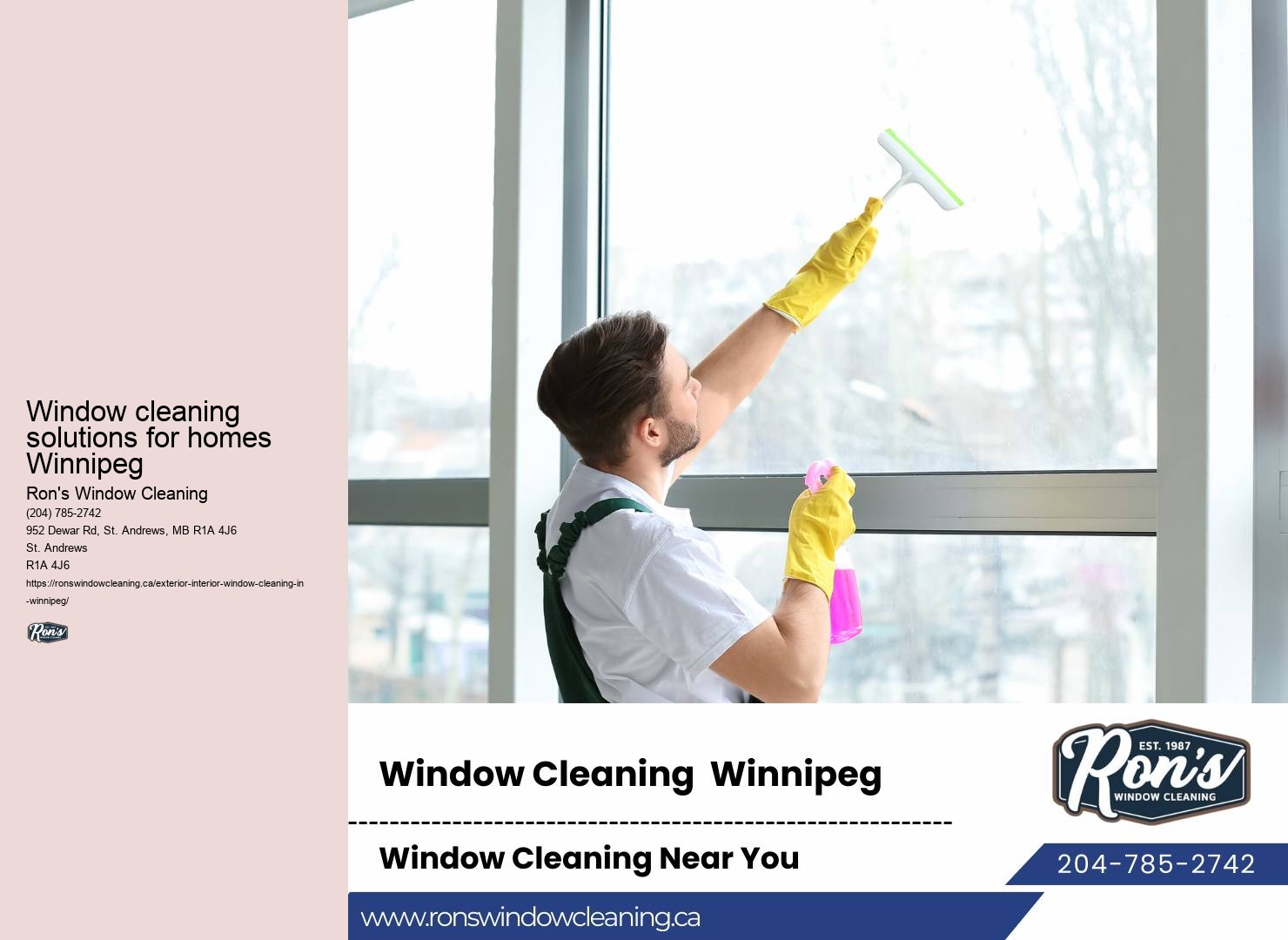 Green window cleaning methods Winnipeg