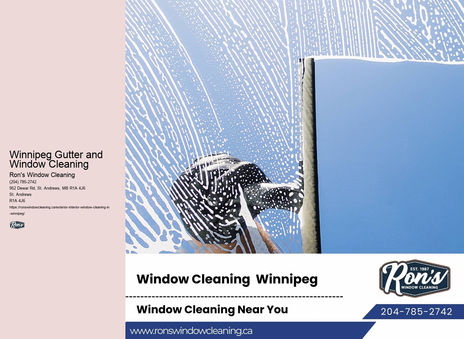Winnipeg Gutter and Window Cleaning Reliable Window Services