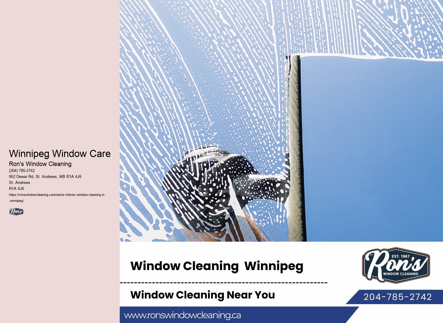 Spring Window Cleaning Winnipeg Window Care